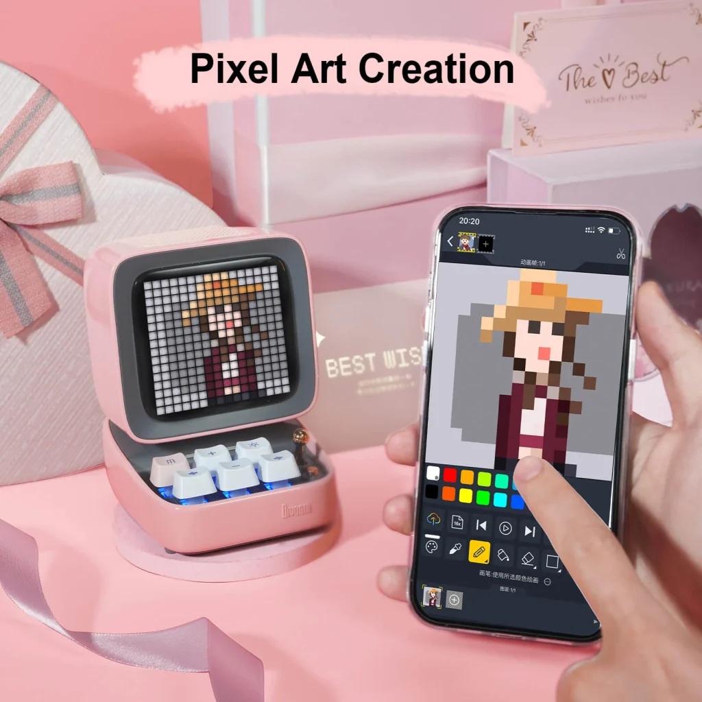 Divoom-Ditoo-Pro-Retro-Pixel-Art-Bluetooth Speaker 12